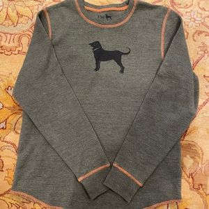 The Black Dog Boys Thermal Crew Shirt Size L